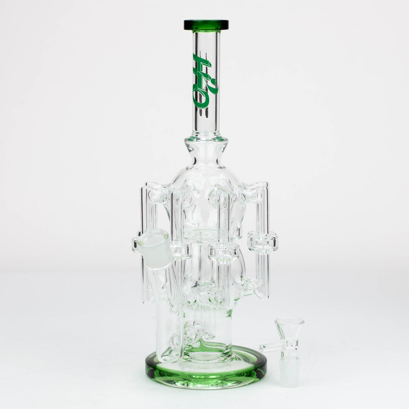 O 13.5" H2O Glass water recycle bong [H2O-17]