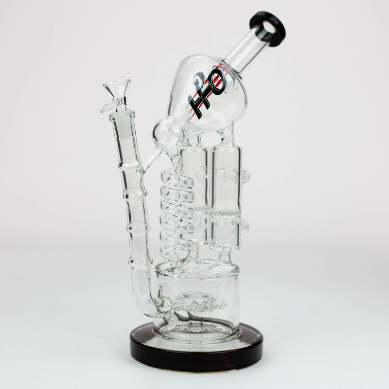 O 12" H2O Coil Glass water recycle bong [H2O-18]