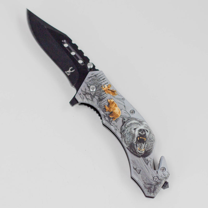 O TheBoneEdge 8″ Wildlife Folding Knife Stainless Steel [1325X]