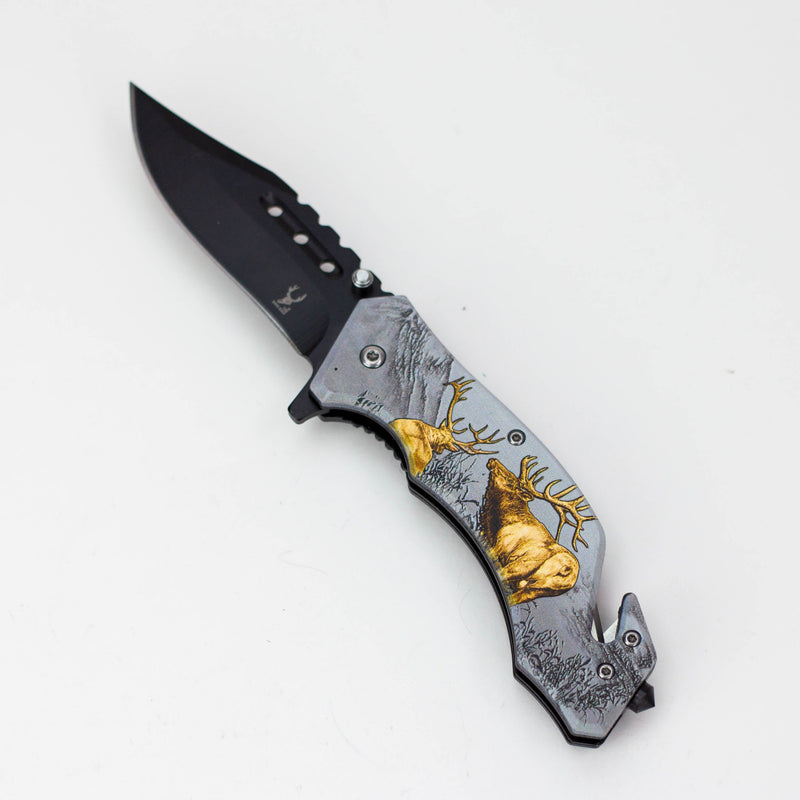 O TheBoneEdge 8″ Wildlife Folding Knife Stainless Steel [1325X]