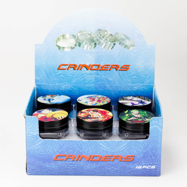 O 2" Metal Grinder with Comic Design 3 Layers Box of 12 [GZ629]