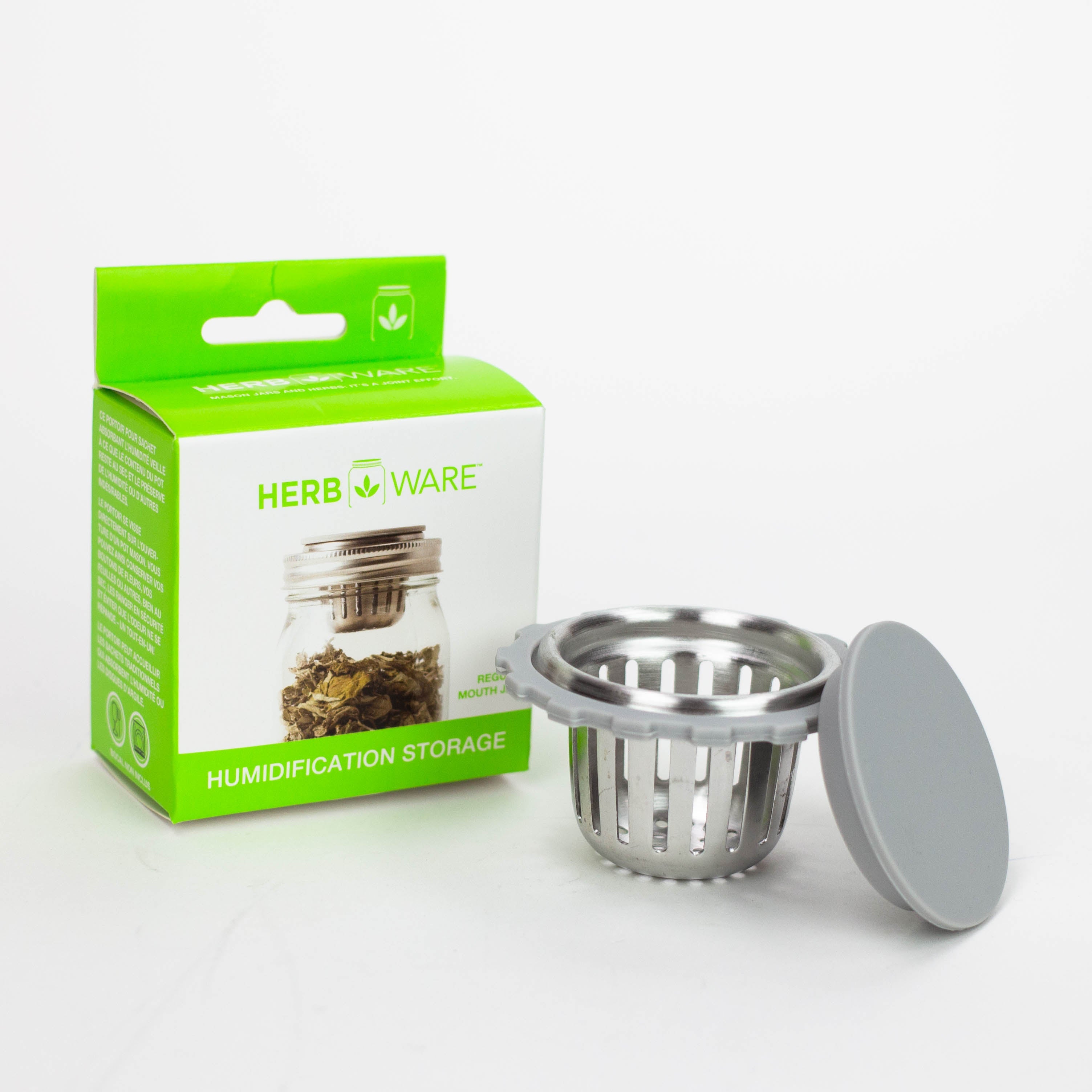 O HERBWARE Mason Jar Humidity PK holder R