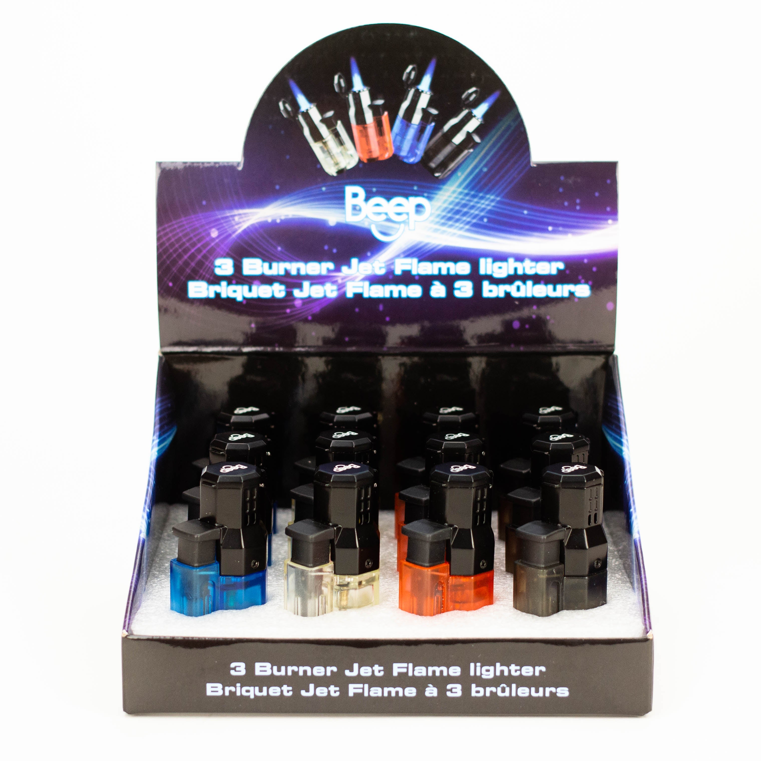 O Beep | Triple Jet flame lighter box of 12 [XLC226]