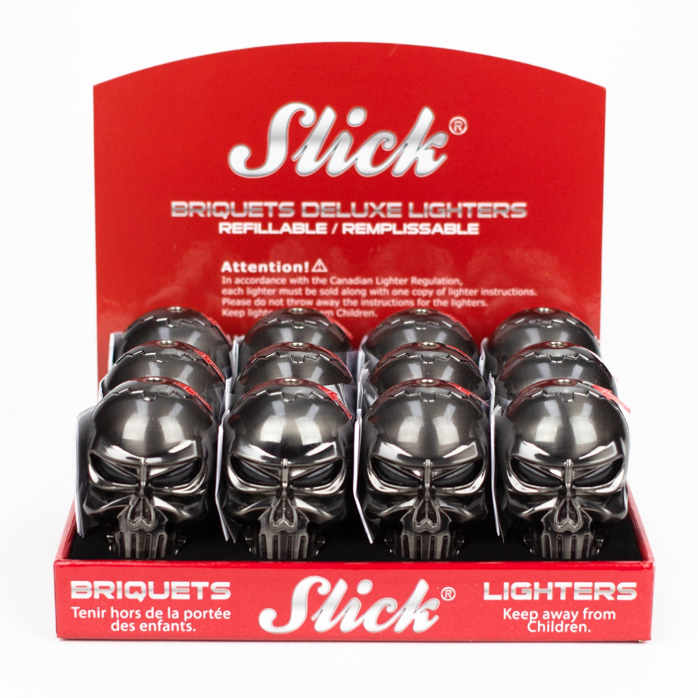 O Slick® | Deluxe Skull Torch Lighter with Built-in Light [YYG-819]