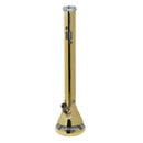 24' Water Pipe with Beaker Base Chrome Finish with Tree Design