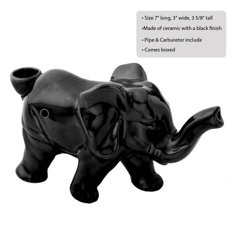 O Elephant Novelty Pipe - Black Color