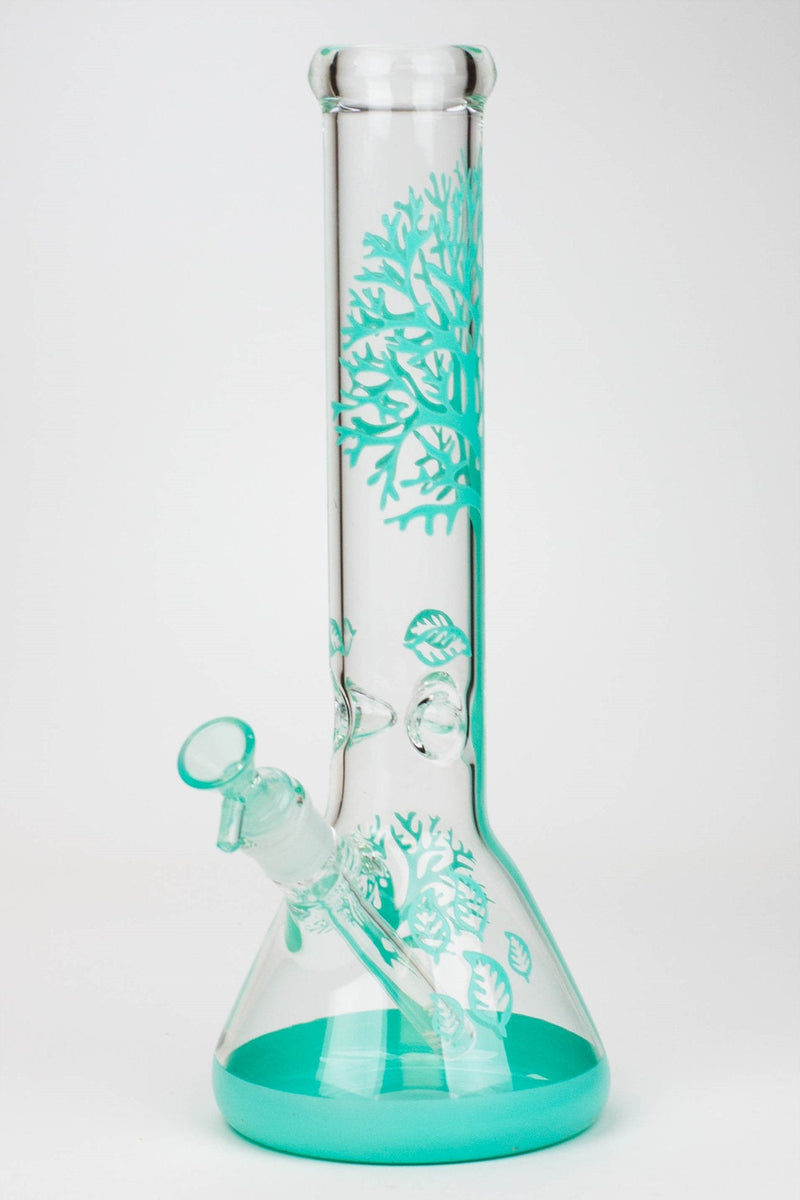 15" Tree of Life classic beaker glass bong- - One Wholesale