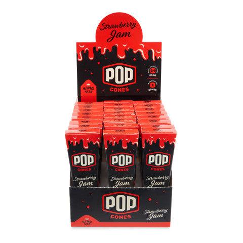 O Pop Cones | King Size 3pk Pre-Rolled Cones with Flavor Tip 24ct Display