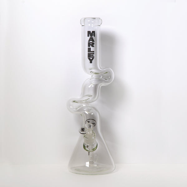 SC 1477 17 Inch 7mm Double Zong Marley Glass Bong