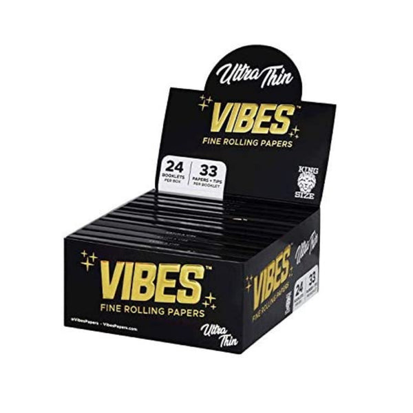 Vibes Ultra Thin King Size Papers and Tips 24ct
