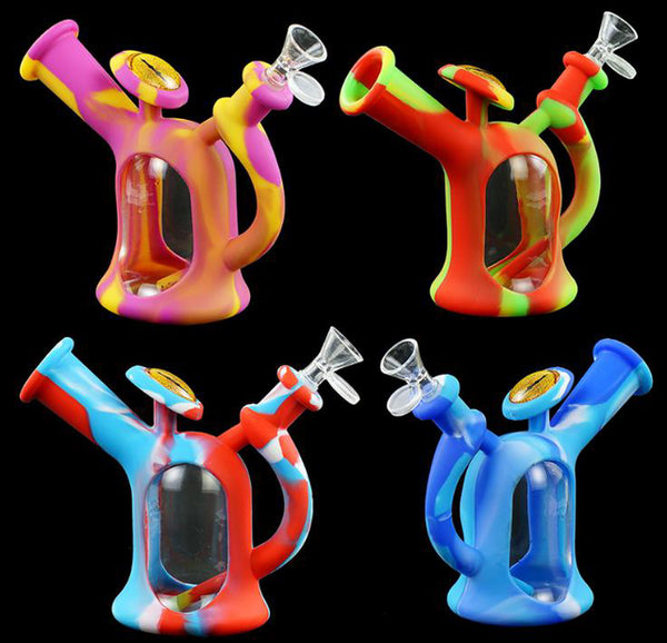 8" Sprinkling Can Assorted Colours Silicone Bong