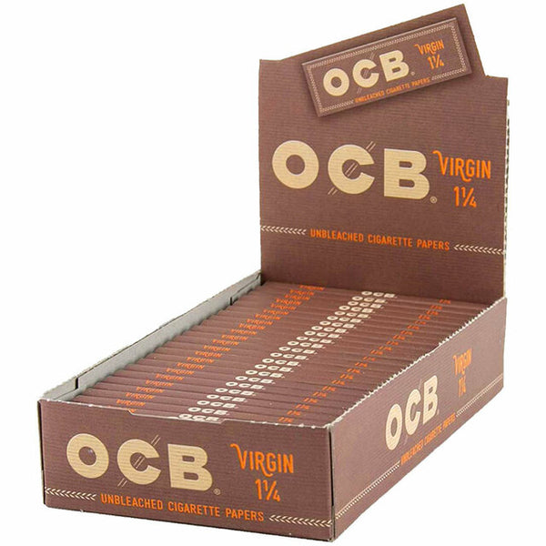 OCB Virgin Unbleached 1 1/4 Rolling Papers 25ct