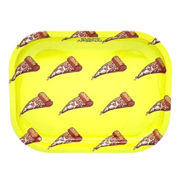 Pizza Metal Rolling Tray Small 7 x 5.5 Inch