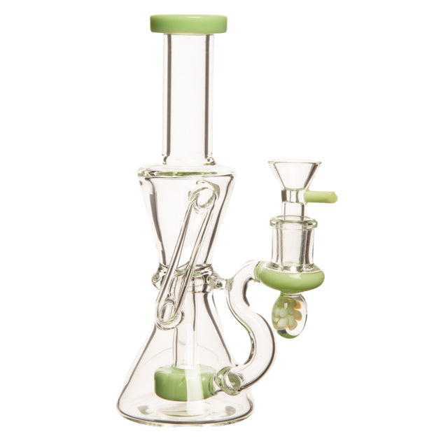 8 Inch 5mm Recycler with Disc Percolator Rig