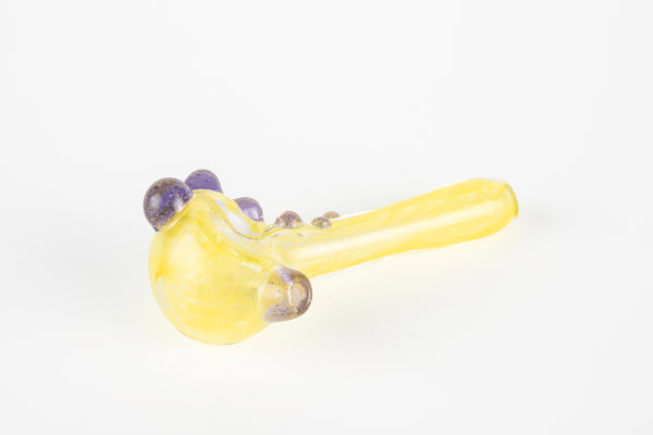 SC 2107 Frit Pipe with coloured accents Shine Glassworks Canadian glass