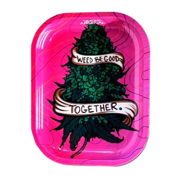 Weed Be Good Metal Rolling Tray Small 7 x 5.5 Inch