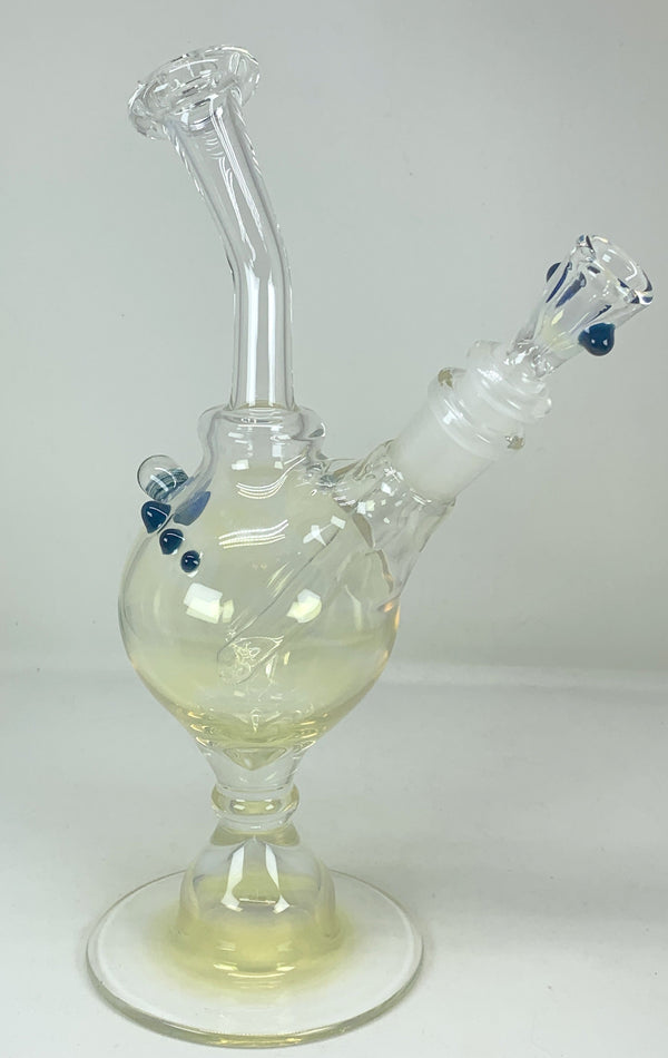 SC WP2101 Footed rig with flower bowl Shine Glassworks Canadian glass