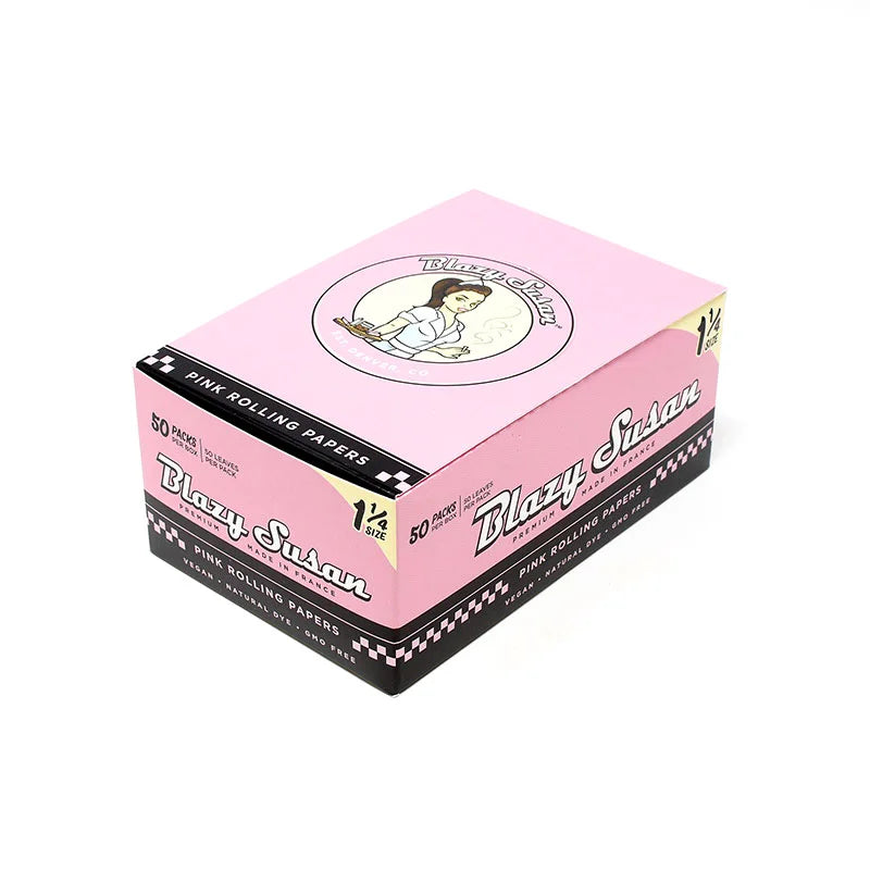 SC Pink Blazy Susan 1 1/4 Box Rolling Papers