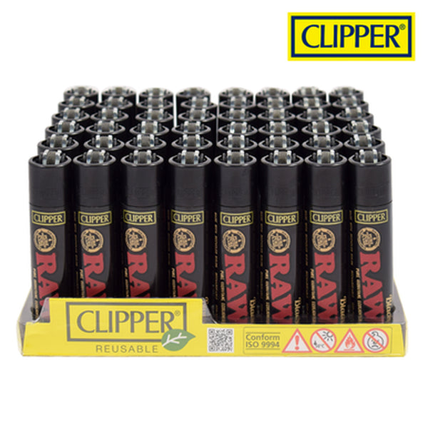 Clipper RAW Black Series Lighters 48ct
