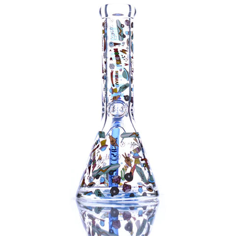 SC Castle Glassworks 12 inch 9mm beaker Flash design
