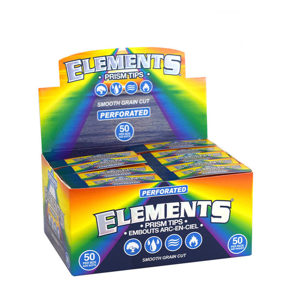 ELEMENTS | Rainbow Prism Perforated Tips-Box of 50 Filter Tip ONE