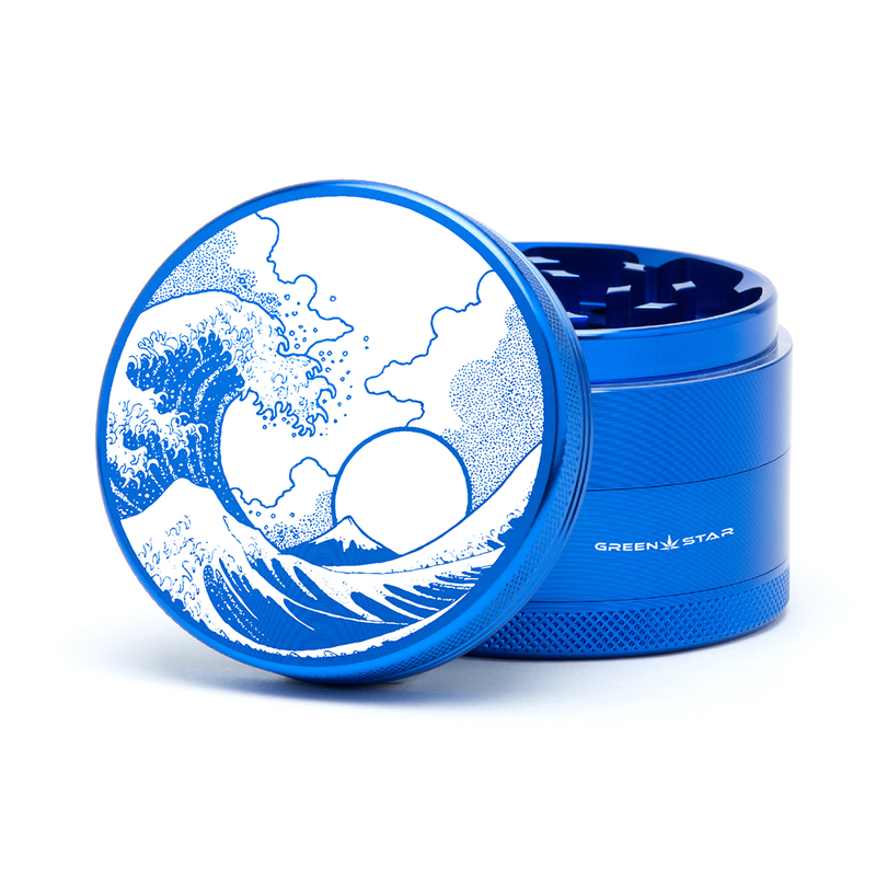 O Green Star | 2.5" (63mm) Grinder - Tsunami Wave Design