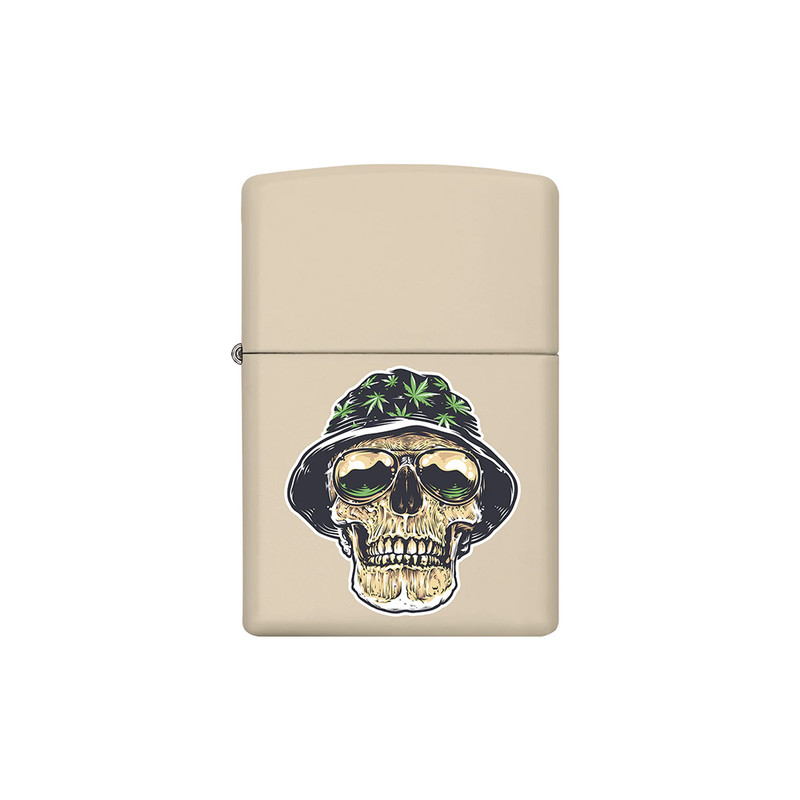 O Zippo 58406 Leaf Cannabis Skull