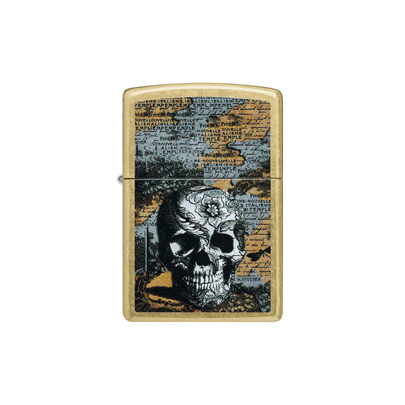 O Zippo 46577 Floral Skull