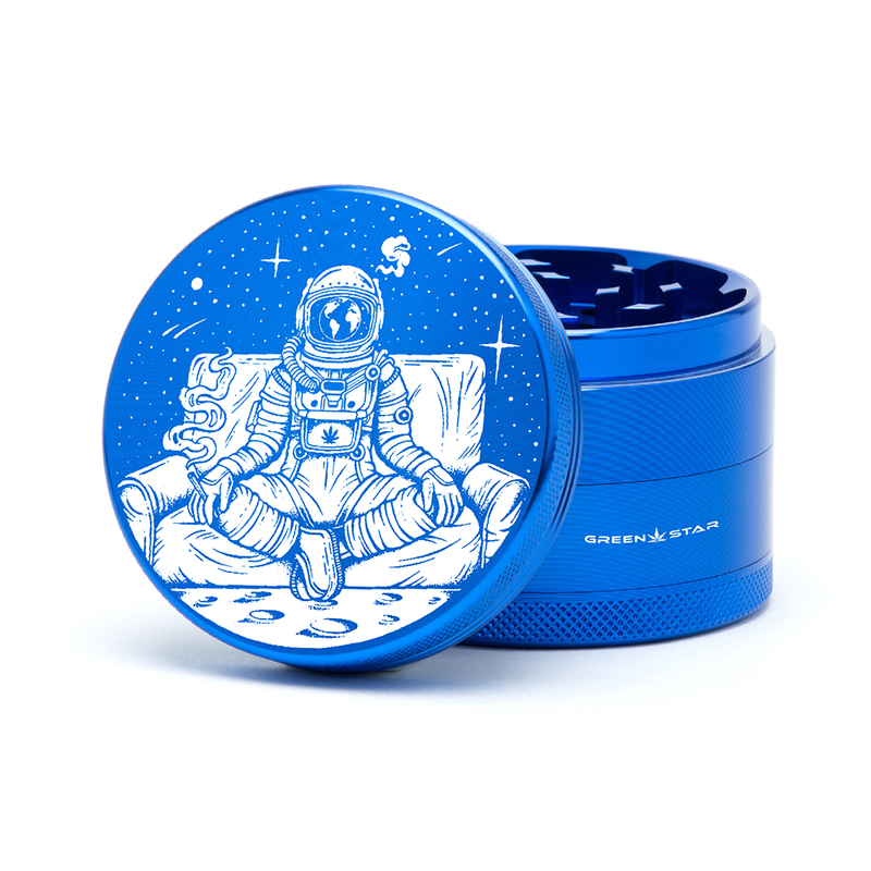 O Green Star | 2.5" (63mm) Grinder - Astronaut Chillin on the Moon Design