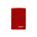 Zippo 49475ZL Metallic Red Matte Zippo Logo Zippo Lighter ONE