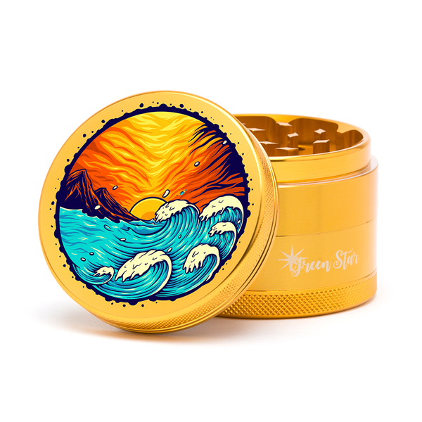 O Green Star | 2.5" (63mm) Grinder - Sunset Wave Design