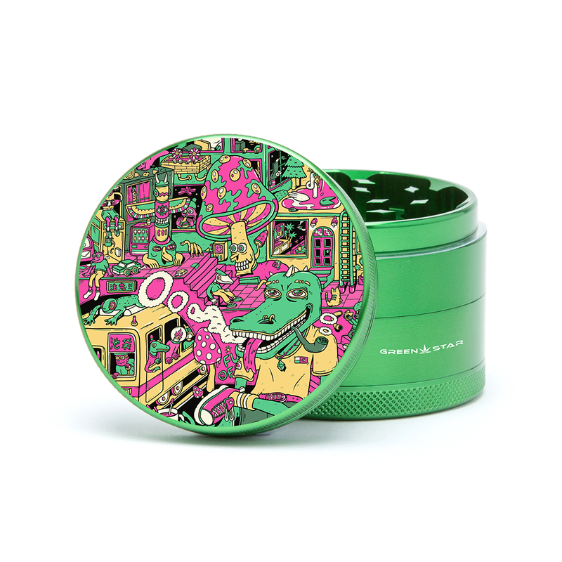 O Green Star | 2.5" (63mm) Grinder - Chilled Out Design