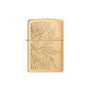 Zippo 46826 Gold Cannabis Lush Leaves Engrave Design Cannabis · Flower ONE