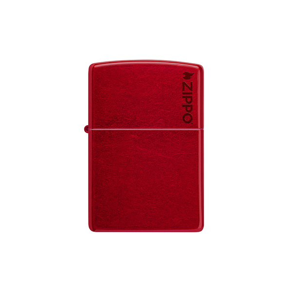 O Zippo 21063ZL Classic Candy Apple Red Zippo Logo