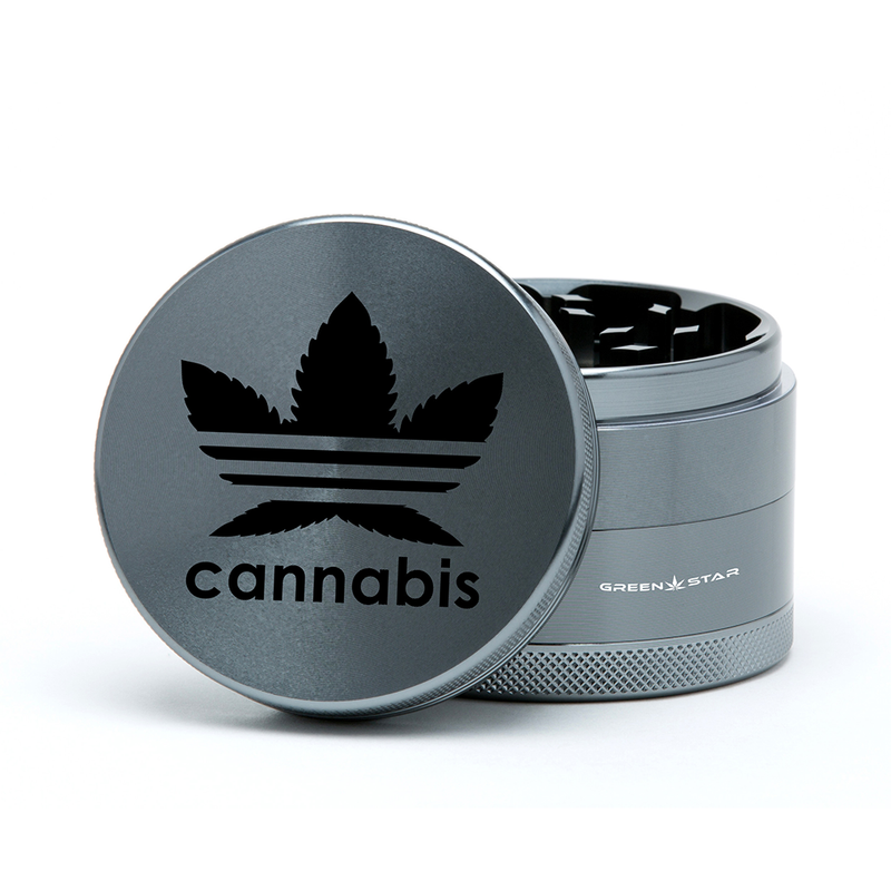 O Green Star | 2.5" (63mm) Grinder - Cannabis Design