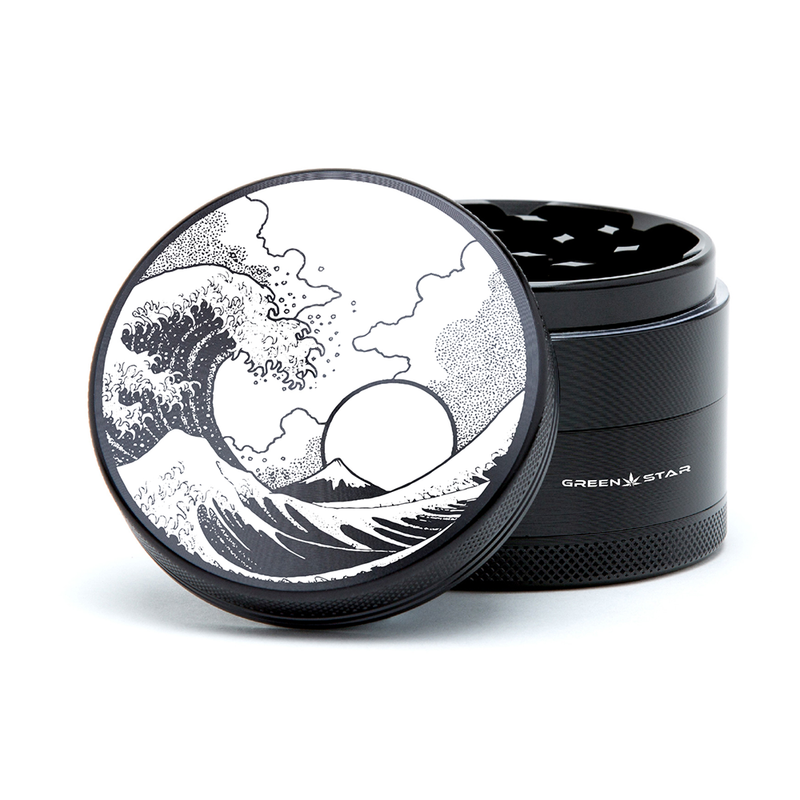 O Green Star | 2.5" (63mm) Grinder - Tsunami Wave Design