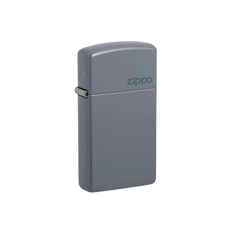 O Zippo 49527ZL Slim Flat Grey Zippo Logo