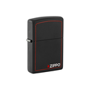 Zippo 218ZB Black Matte with Zippo Border Zippo Lighter ONE