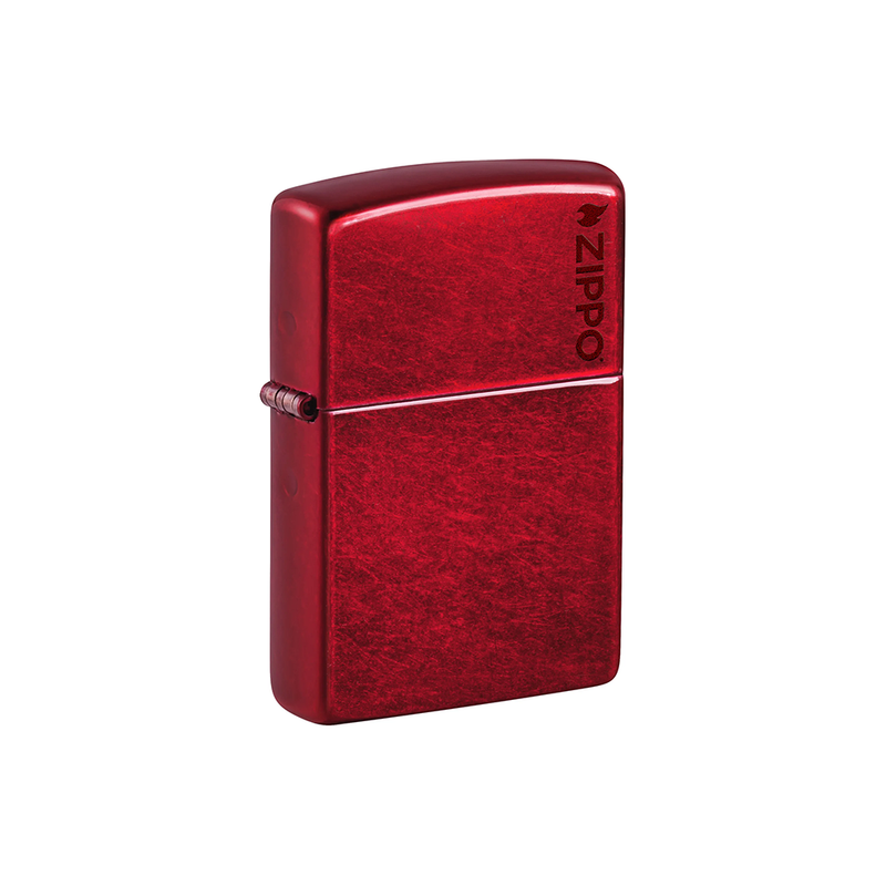 O Zippo 21063ZL Classic Candy Apple Red Zippo Logo