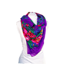 Metallic Kokum Floral Scarf Pack of 10 Scarf Canadian Distributor 45″ x 45″ Purple