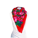 Metallic Kokum Floral Scarf Pack of 10 Scarf Canadian Distributor 45″ x 45″ Red