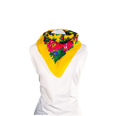 Metallic Kokum Floral Scarf Pack of 10 Scarf Canadian Distributor 30"x30" Yellow