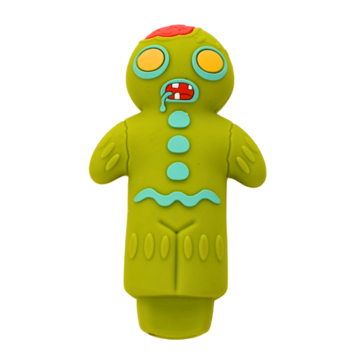 3" Gingerbread Man Silicone Hand Pipe - Assorted Colors