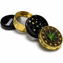 43mm 4-Piece Gold Leaf Metal Grinder Display Pack Super Supplys Inc