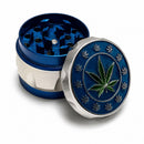 43mm 4-Piece Leaf Medallion Metal Grinder Display Pack Super Supplys Inc
