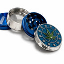 43mm 4-Piece Leaf Medallion Metal Grinder Display Pack Super Supplys Inc