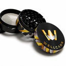 63mm 4-Piece WELLCANN Geometric Metal Grinder Display Pack Super Supplys Inc