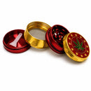 43mm 4-Piece Leaf Design Metal Grinder Display Pack Super Supplys Inc