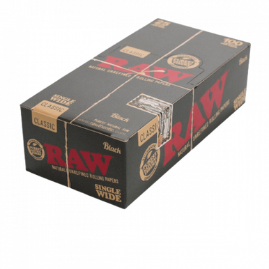 SC Raw Black Classic Single Wide Rolling Papers - 25ct