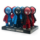3D Hooded Web Hero Character Tobacco Grinder – 6PCS Display